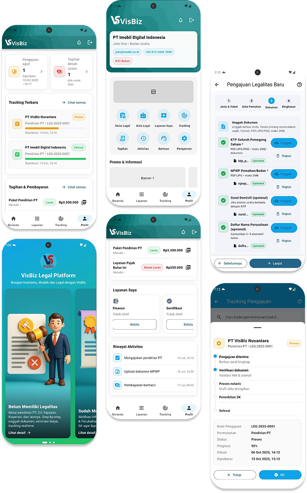 Mockup Aplikasi Visbiz